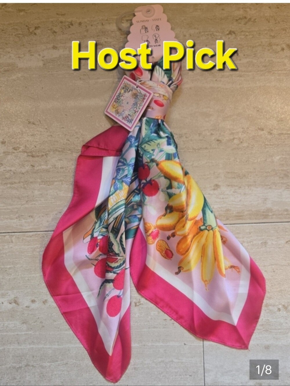 New Sunday State Summer Fruit/Vegetable Silky Scarf